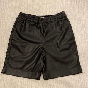 babaton leather shorts